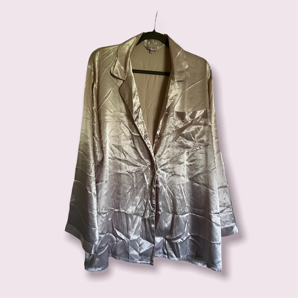 XXL Lonxu Plus Size Silk Top
